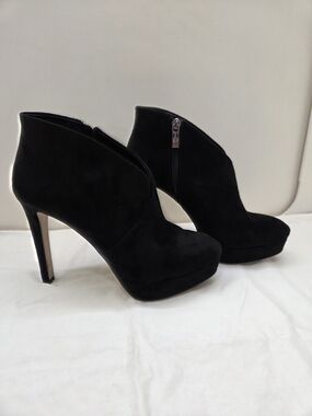 Jessica Simpson Black Suede Platform Ankle Booties Stiletto Heel Size 6.5